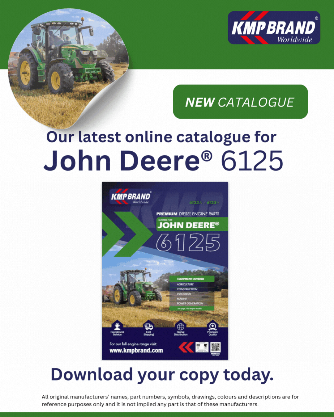 John Deere® 6125 Engine